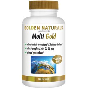 Golden Naturals - Multi Gold - Multivitaminen - 180 Vegacapsules
