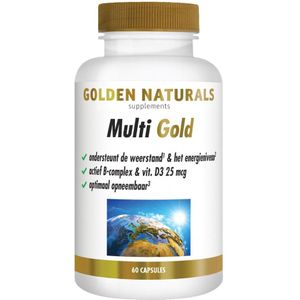 Golden Naturals - Multi Gold - Multivitaminen - 60 Vegacaps