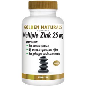 Golden Naturals - Multiple Zink - 25mg - 90 Tabletten