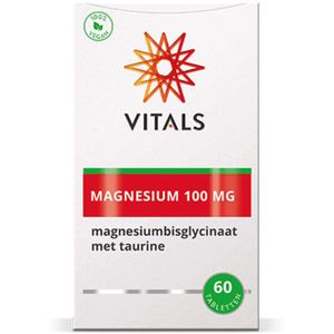 Vitals - Magnesium 100mg - 60 Tabletten - Hoogwaardig Aminozuurchelaat