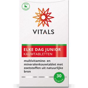 Vitals Elke Dag Junior - Kauwtablet - Aardbeiensmaak - 30 Tabletten