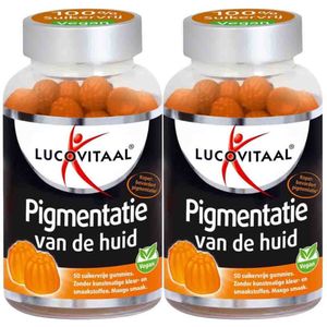 Lucovitaal - Pigmentatie van de Huid - 50 Gummies - Vegan - Mangosmaak