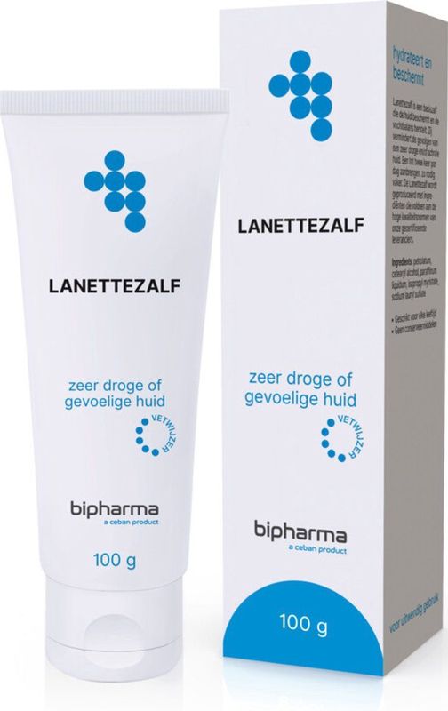 Bipharma - Lanettezalf - 2x 100 gr - Rijke Vette Basiszalf - Intensief Hydraterend