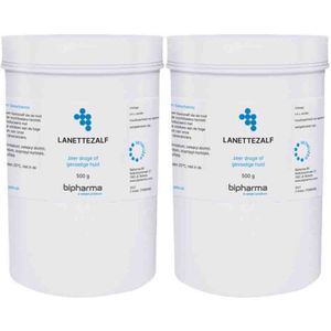 Bipharma - Lanettezalf - 500 gr - Rijke Vette Basiszalf - Intensief Hydraterend