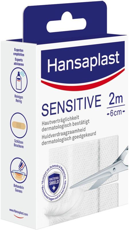 Hansaplast - Sensitive - Wondverband op Rol - 2 meter - Hypoallergeen
