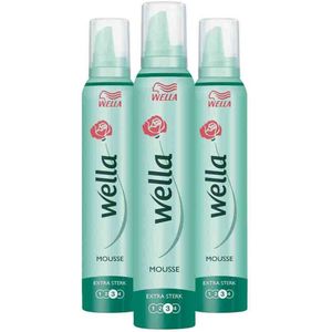 Wella - Extra Strong Hold - Haarmousse - 3 x 200 ml - Voordeelverpakking