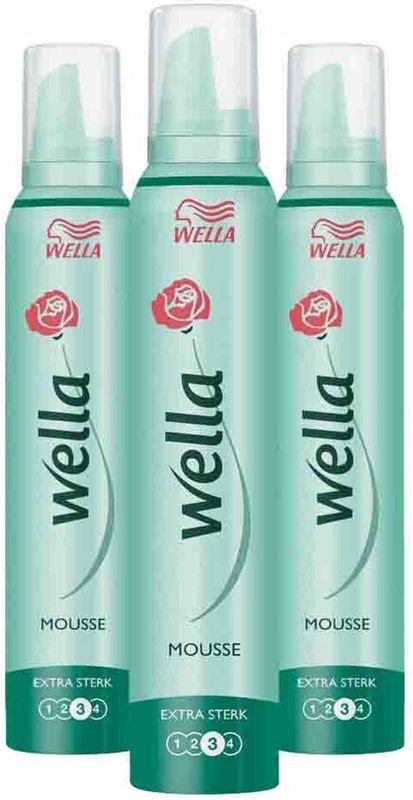 Wella - Extra Strong Hold - Haarmousse - 3 x 200 ml - Voordeelverpakking