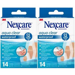 Nexcare - Aqua Clear Waterproof - Pleisters - 14 Stuks - 3 Maten
