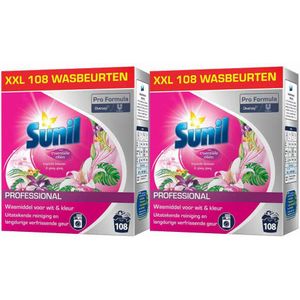 Sunil - Pro Formula - Wasmiddel Poeder - Tropische Bloemen & Ylang Ylang - 108 Wasbeurten - 7,56 kg