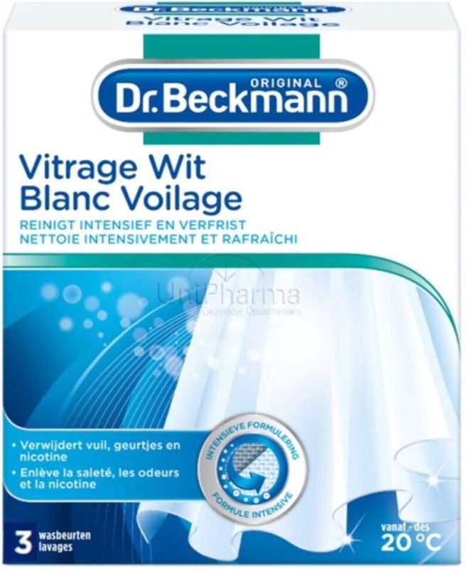 Dr. Beckmann - Vitrage Wit - Wasmiddel - 4x 40 gram