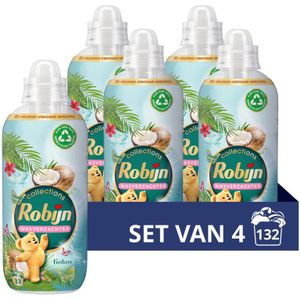 Robijn - Collections - Wasverzachter - Kokos - 4x 825 ml - 33 Wasbeurten
