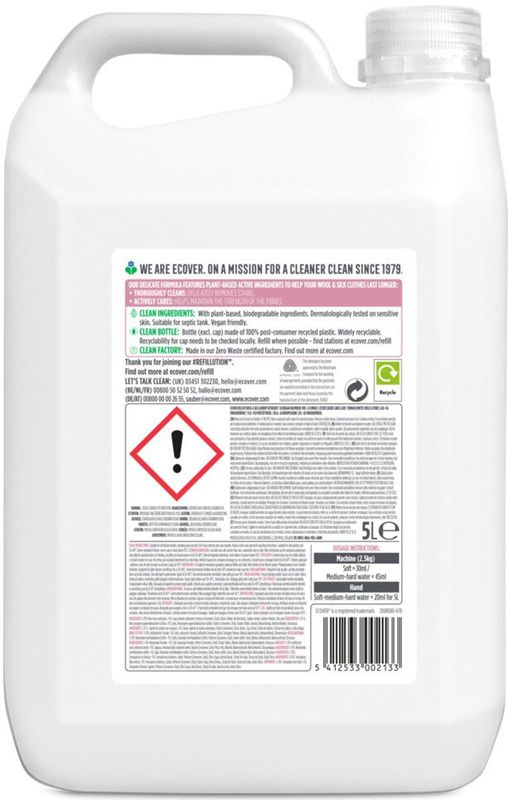 Ecover - Wol en Fijnwasmiddel - 5 Liter - 111 Wasbeurten