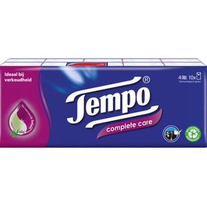 Tempo - Complete Care - Zakdoekjes - 4-laags - 10 Stuks