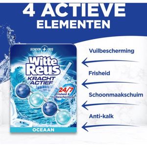 Witte Reus - Kracht Actief Oceaan - Toiletblok - 6x - Frisse Geur