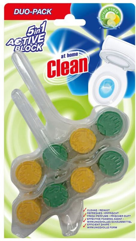 At Home - Toiletblok Citrus - 2 Stuks - 90 gram - Geurverfrisser