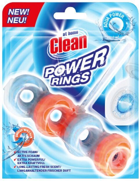 At Home - Toiletblok Power Rings Aqua Power - 40 gr - 3x