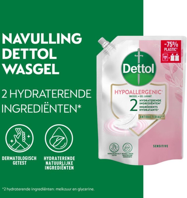 Dettol - Refill Handzeep - Sensitive - 500 ml