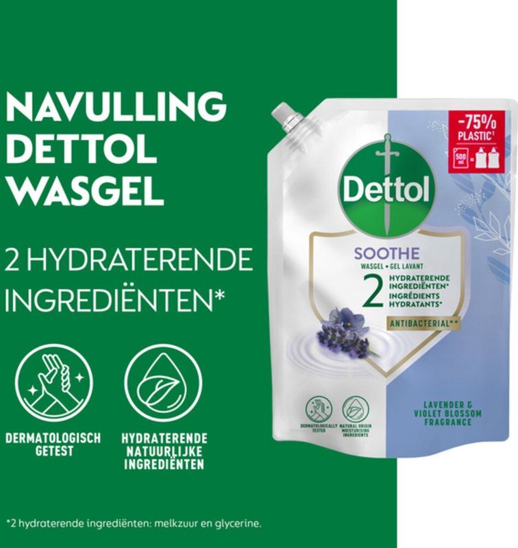 Dettol - Refill Handzeep - Lavendel - 500 ml - Hydraterend