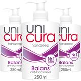 Unicura - Vloeibare Handzeep - Antibacterieel - Balans - 250 ml - 3x
