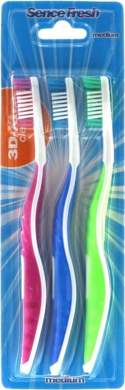 Sence - 3D-Extra Clean - Tandenborstels - Medium - 6 stuks