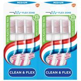 Aquafresh - Clean & Flex Medium - Tandenborstel - 3 Stuks