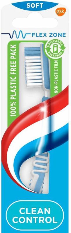 Aquafresh - Clean Control Soft - Tandenborstel - 3x - Flexibele Zone