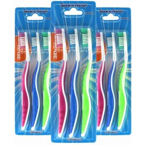 Sence - 3D-Extra Clean - Tandenborstels - Medium - 3 Stuks