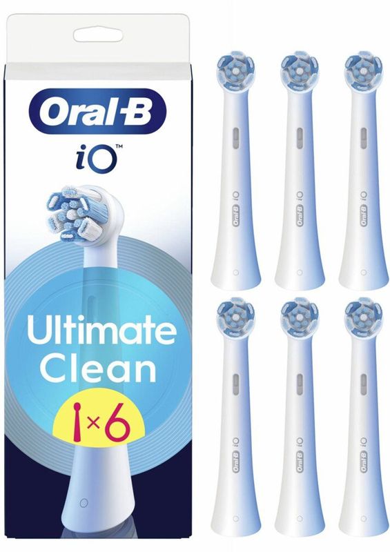 Oral-B - iO Ultimate Clean - Opzetborstels - Wit - 3 x 6 stuks - Voordeelverpakking