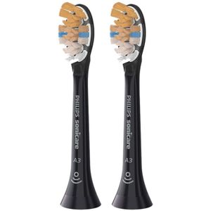 Philips Sonicare A3 Premium All-in-One - Opzetborstels - Zwart - 2 stuks