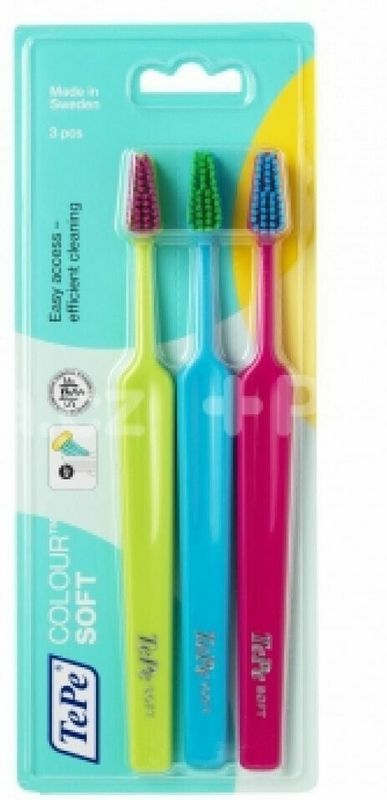 TePe - Colour Soft - Tandenborstel - 3-pack - Zacht