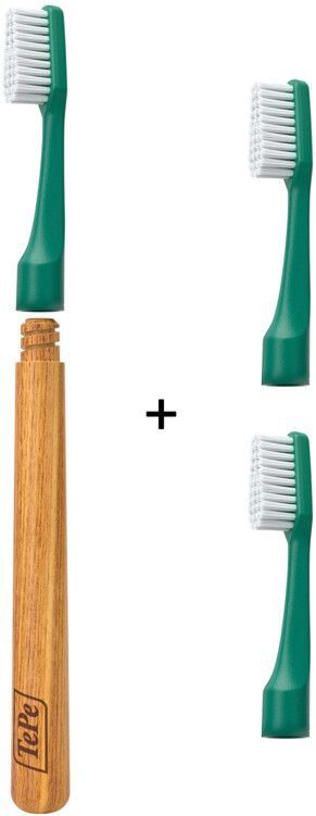 TePe - Choice - Tandenborstel - Groen - 6x met 3 Vervangbare Opzetborstels