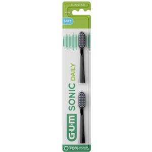 GUM - ActiVital - Opzetborstel - Zwart - 2 Stuks