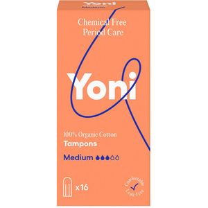 Yoni - Biologisch Katoenen Tampons - Medium - 16 Stuks
