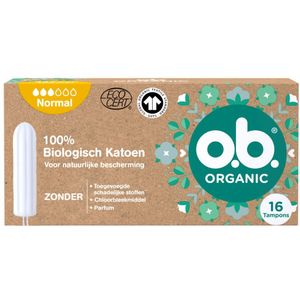 O.B. - Organic Normal - Tampons - 16 Stuks - 100% Biologisch Katoen