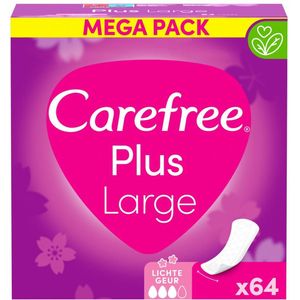 Carefree - Plus Large Fresh - Inlegkruisjes - 64 Stuks - Extra Bescherming
