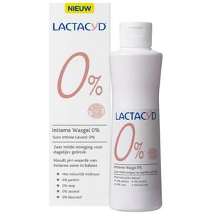 Lactacyd - Wasemulsie 0% - 250 ml - Ultra Milde Wasgel - Voor Zeer Gevoelige Huid