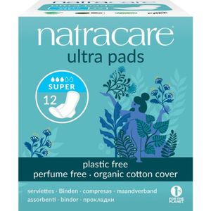 Natracare - Ultra Pads Super - Maandverband - 12 Stuks - Met Vleugels