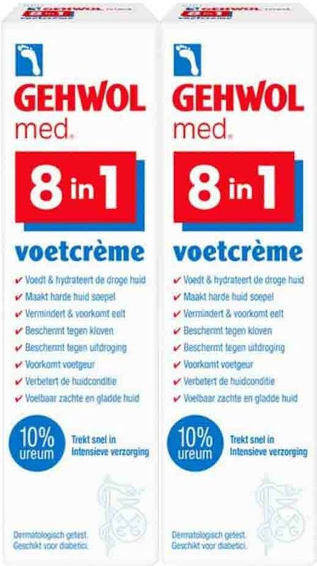 Gehwol - Voetcrème 8 in 1 - 2 x 75 ml - Voordeelverpakking