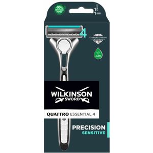 Wilkinson - Quattro Razor Essential 4 - Scheermes - 4 Mesjes - Titaniumcoating
