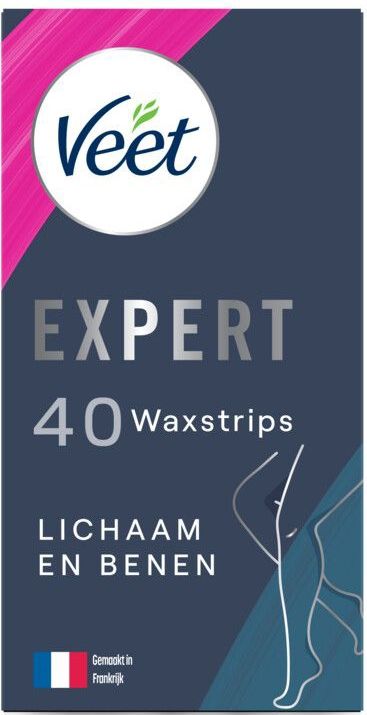 Veet - Expert Waxstrips - Benen Sensitive - 40 Stuks - Met Amandelolie