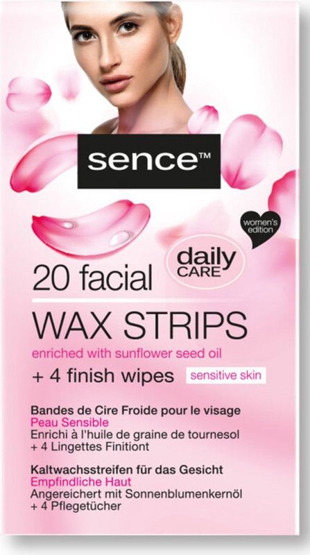 Sence - Wax Strips - Gezicht - 20 Stuks - Verrijkt met Kamille en Rozenextract
