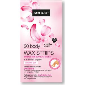 Sence - Wax Strips - Voor het Lichaam - 20 Stuks - Gevoelige Huid - Kamille en Rozenextract