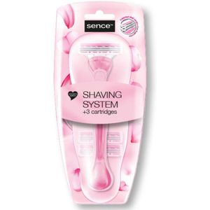 Sence - Scheermesjes - Triple Blades SS - 6x - Inclusief Handvat en 3 Patronen