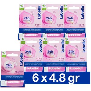Labello - Soft Rose - Lippenbalsem - Voordeelverpakking - 6 x 4,8 gr