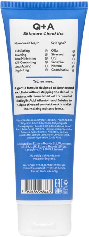 Q+A - Salicylic Acid Cleanser - 125 ml - Gezichtsreiniger