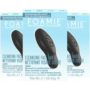 Foamie - Face Bar - Teer - Natuurlijke Gezichtsreiniger - 3x