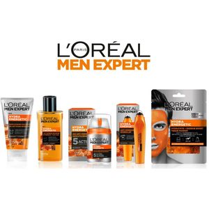 L'Oréal Men Expert - Hydra Energetic - Gezichtsmasker - Oranje - 3 Stuks