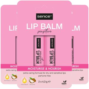Sence - Lippenbalsem Sensitive - 2 Stuks - Voor Gevoelige Lippen
