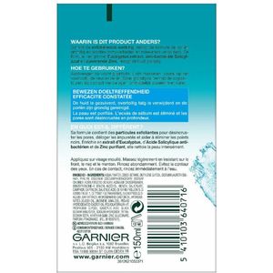 Garnier - SkinActive PureActive - Gezichtscrub - 150 ml - Anti-Mee-eters