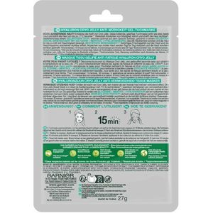 Garnier - SkinActive - Cryo Jelly Anti-Vermoeidheid Sheet Masker - 6x - Met Hyaluronzuur